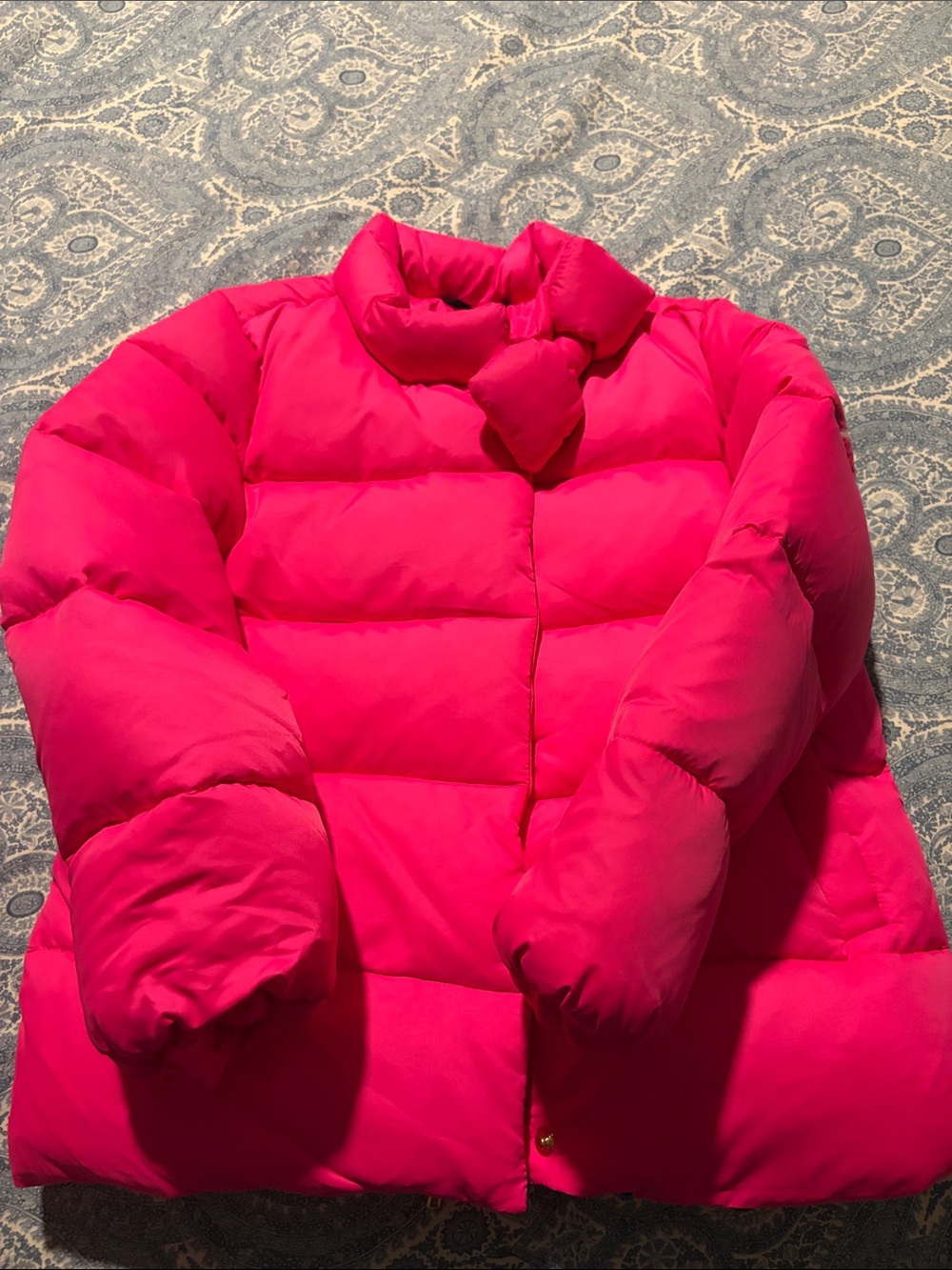 Kate Spade x Gap Girls' Hot Pink bow puffer coat